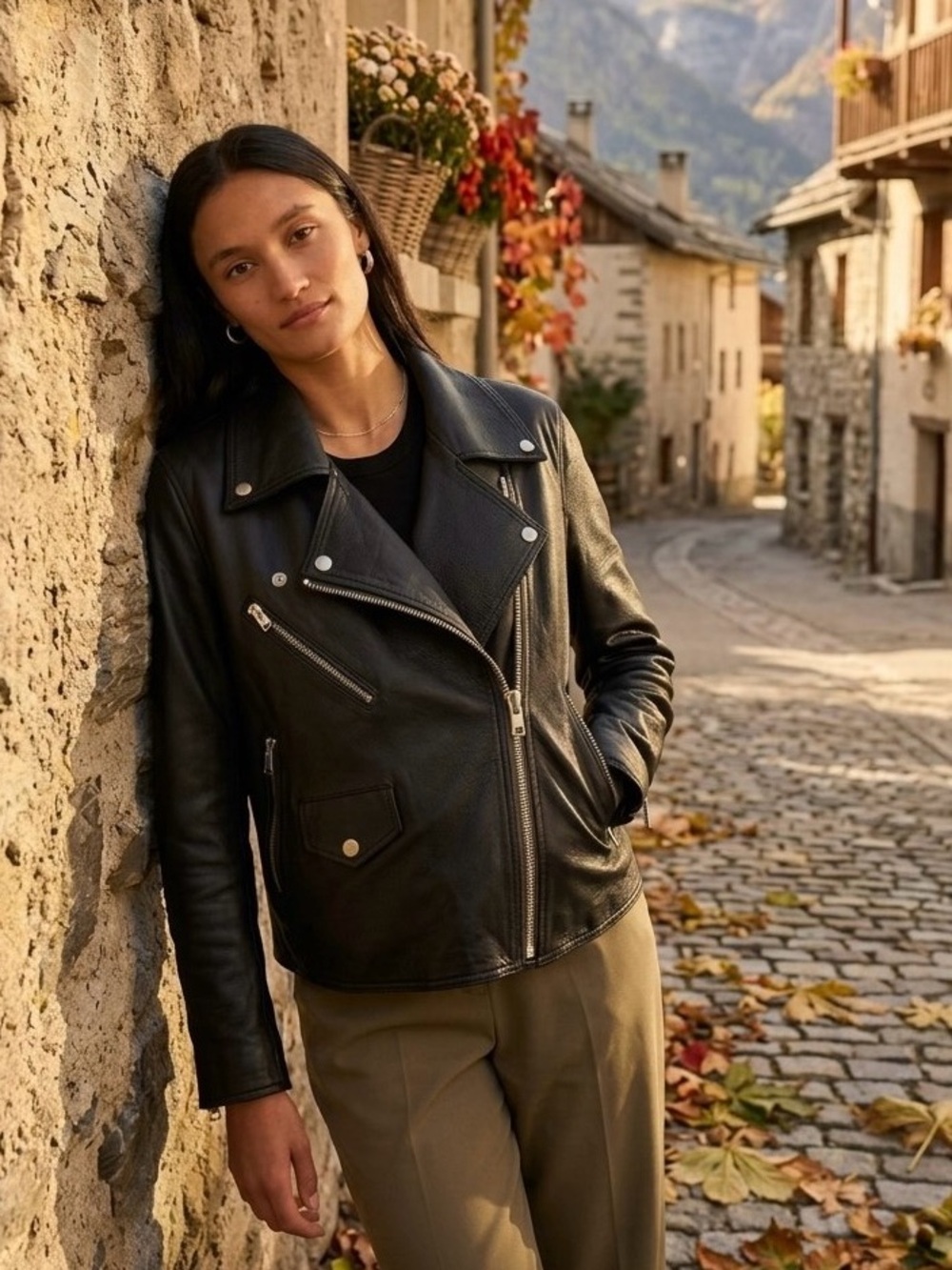 Quince Leather Biker Jacket